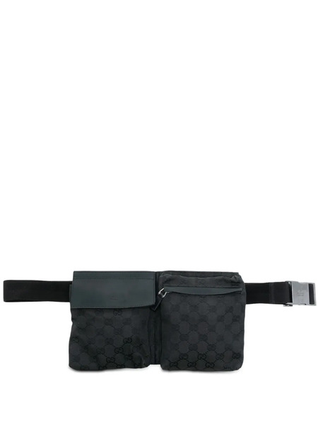  Gucci Pre-owned Sac Banane Double Pocket En Toile Gg (2000-2015) - Noir 