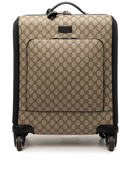  Gucci Pre-owned Sac De Voyage Carry On Rolling à Motif Gg Supreme (2016-2026) - Noir 
