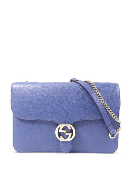  Gucci Pre-owned Sac Porté épaule à Gg Entrelacés - Bleu 
