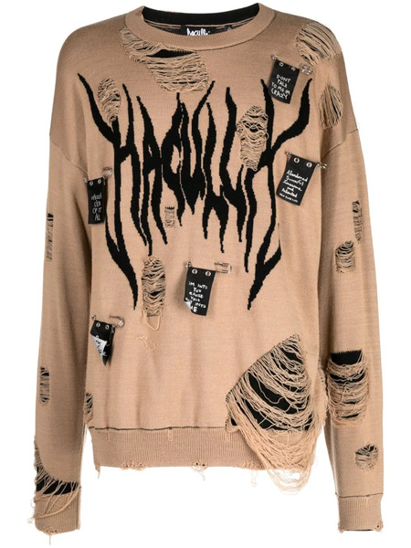  Haculla Pull à Logo En Intarsia - Marron 