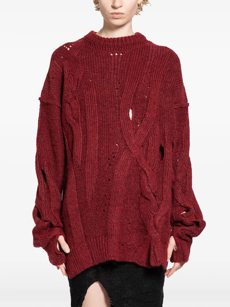  Halos Pull En Maille Torsadé - Rouge 