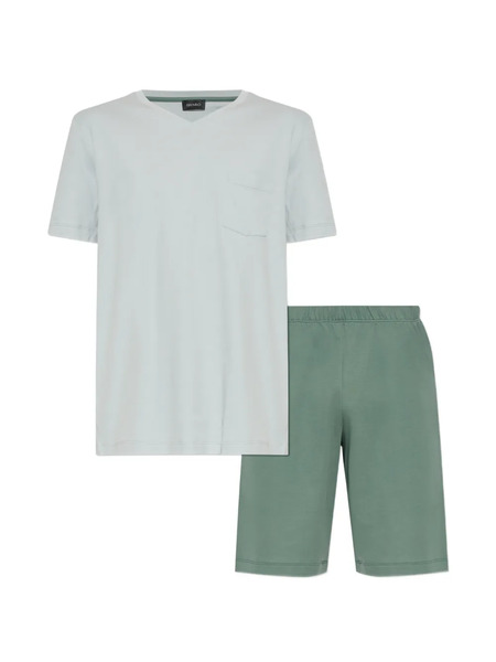 Hanro Pyjama à Col V (deux Pièces) - Vert 