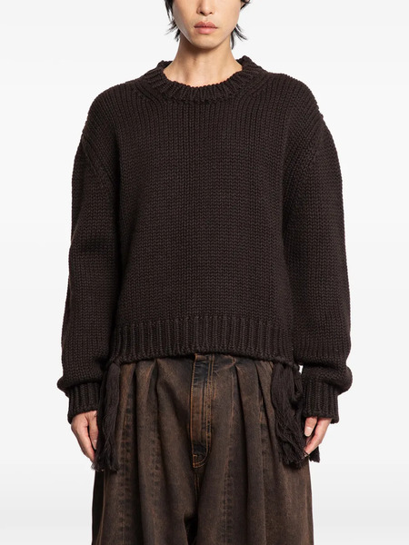  Hed Mayner Pull à Franges - Marron 