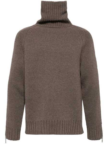  Helmut Lang Pull à Col Roulé - Marron 