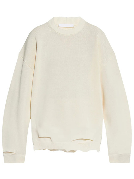  Helmut Lang Pull à Effet Usé - Blanc 