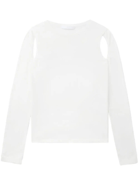  Helmut Lang Pull En Maille Fine à Découpes - Blanc 