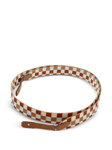  Hermès Pre-owned Check-pattern Bag Strap - Marron 
