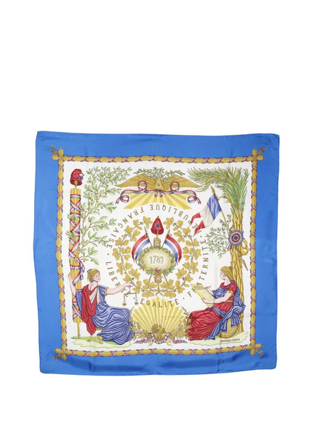  Hermès Pre-owned Foulard En Soie République Française Liberté égalité Fraternité 1789 (2000-2020) - Multicolore 