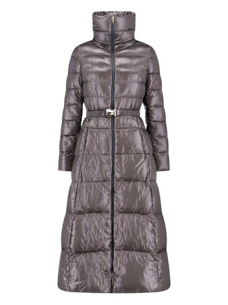  Herno Manteau Long à Taille Ceinturée - Gris 
