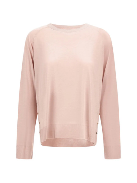  Herno Pull à Manches Raglan Et Bouton Pression - Rose 