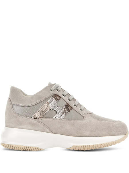  Hogan Baskets Interactive à Sequins - Gris 
