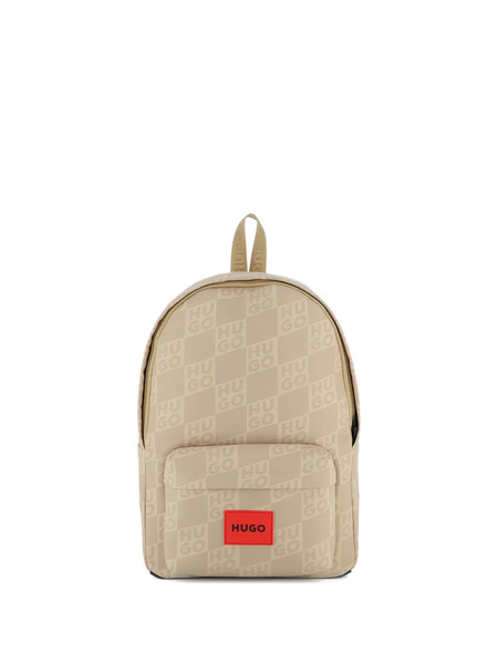  Hugo Kids Sac à Dos à Patch Logo - Tons Neutres 
