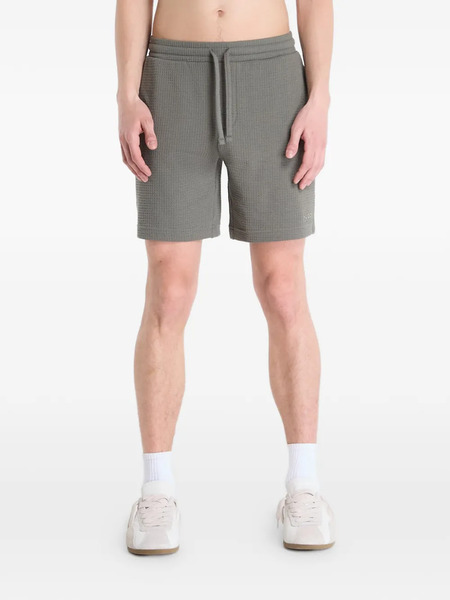  Hugo Short De Pyjama En Maille Gaufrée - Vert 