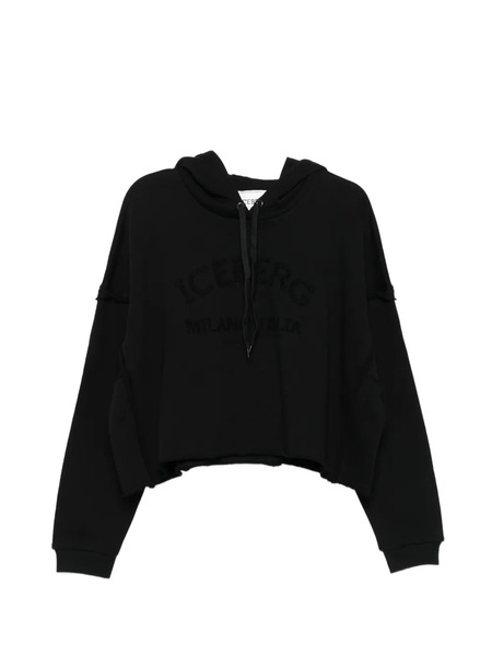  Iceberg Hoodie à Coupe Crop - Noir 