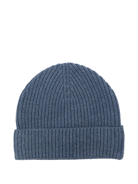  Il Gufo Bonnet En Maille Côtelée - Bleu 