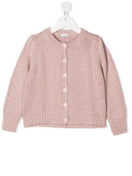  Il Gufo Cardigan à Bords Nervurés - Rose 