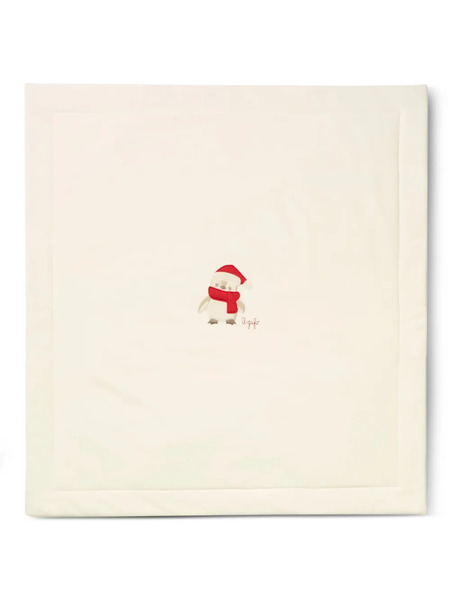  Il Gufo Couverture à Pingouin Appliqué - Blanc 