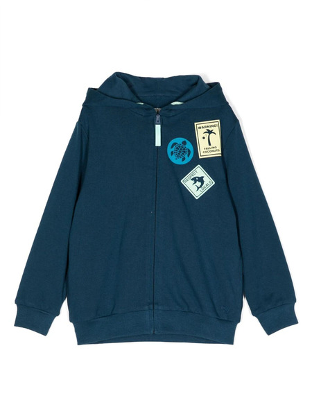  Il Gufo Hoodie Zippé à Imprimé Graphique - Bleu 