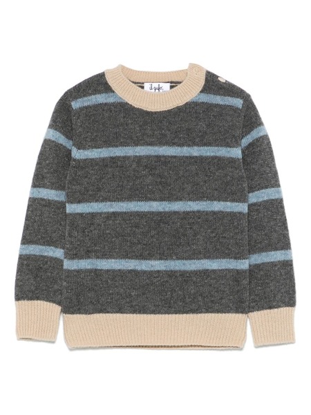  Il Gufo Pull à Rayures - Gris 