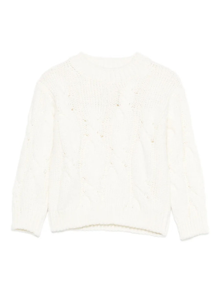  Il Gufo Pull En Maille Torsadée - Blanc 