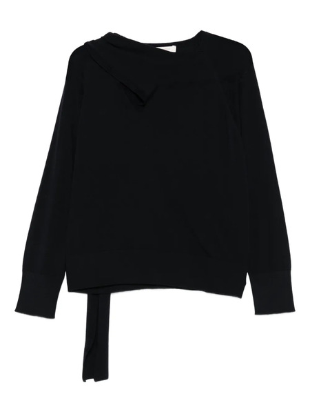  Incotex Pull à Découpe - Noir 