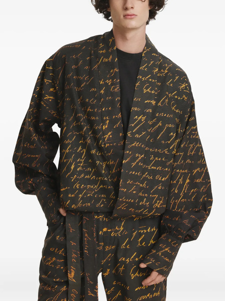  Irina Voinea Veste Writings à Manches Ballon - Noir 