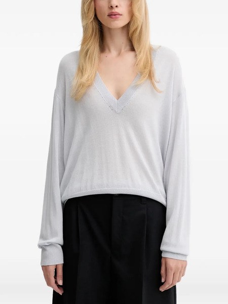  Iro Pull à Col V - Gris 