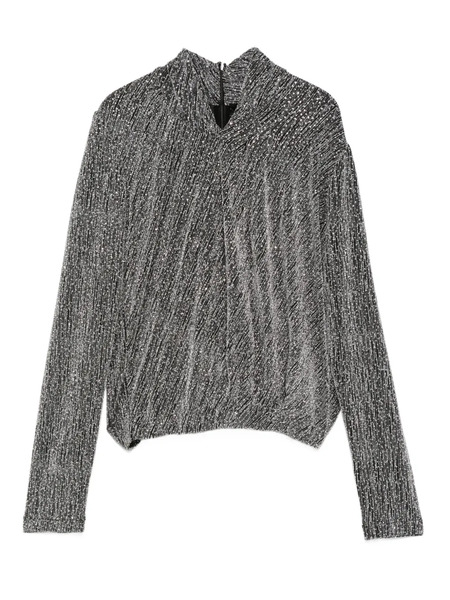  Iro Pull à Effet Métallisé - Gris 