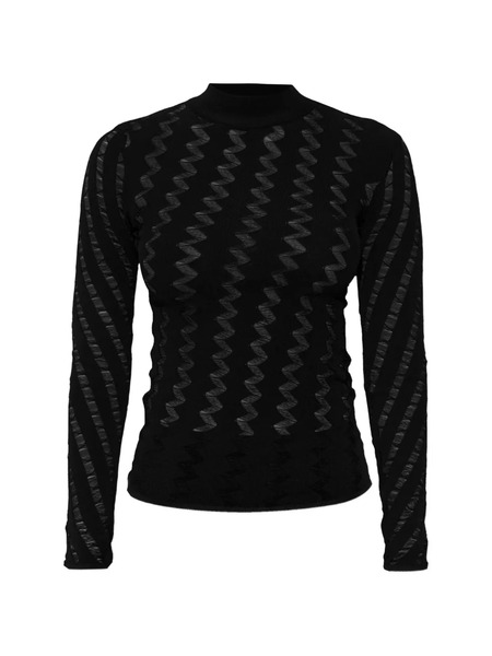  Iro Pull Aliona à Motif Zigzag - Noir 