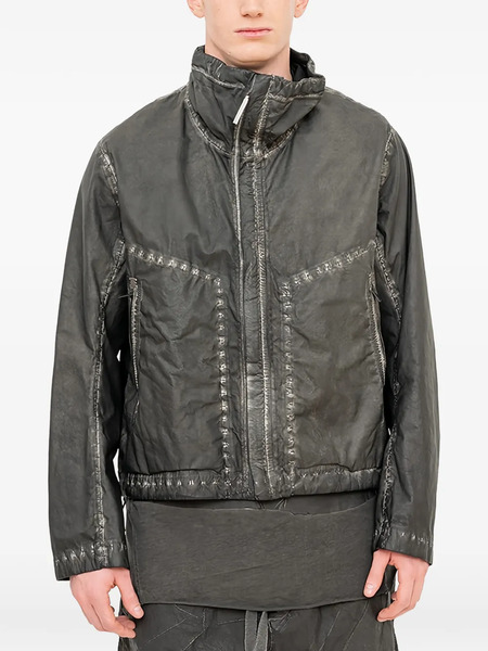  Isaac Sellam Experience Veste Clairvoyant Membrane En Cuir - Gris 