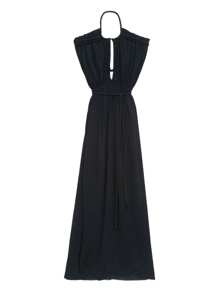  Isabel Marant Robe Joya à Coupe Longue - Noir 