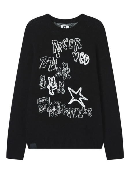  Izzue Pull à Imprimé Graphique - Noir 