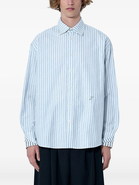  Jacquemus Chemise En Popeline à Motif - Bleu 