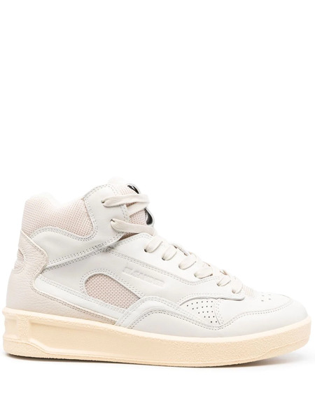  Jil Sander Baskets Mi-montantes Basket En Cuir - Tons Neutres 