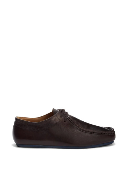  Jil Sander Hood Lace-up Derby Shoes - Marron 