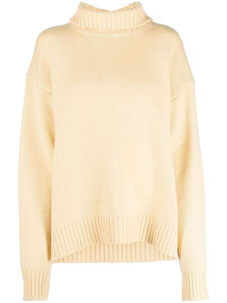  Jil Sander Pull Ample à Col Roulé - Jaune 