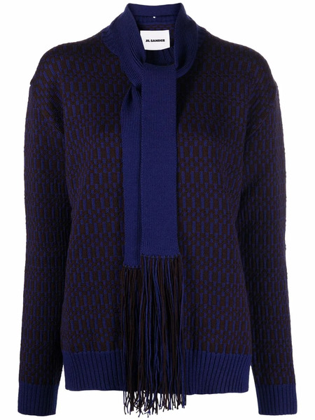  Jil Sander Pull En Maille Intarsia - Marron 