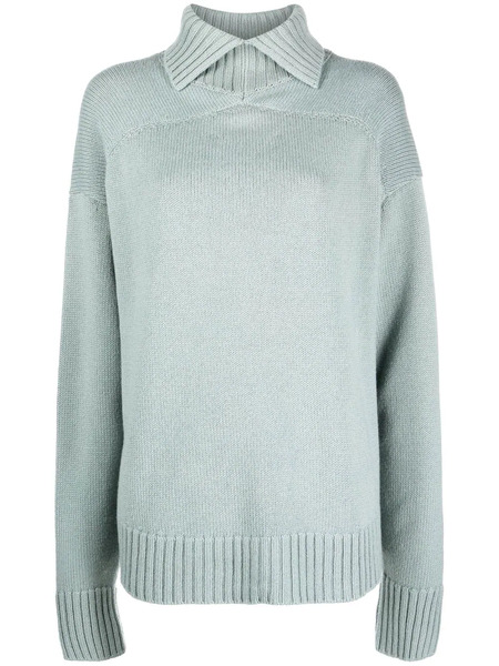  Jil Sander Pull Oversize à Col Roulé - Gris 