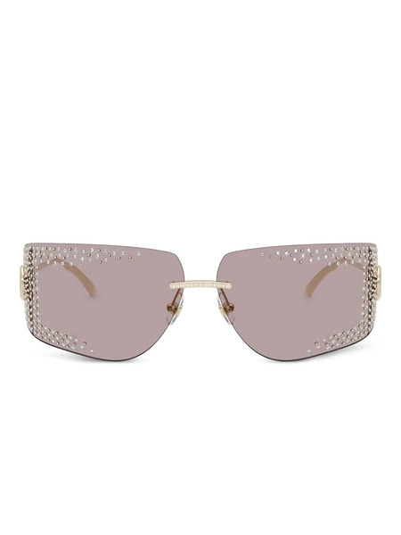  Jimmy Choo Eyewear Lunettes De Soleil à Ornements En Cristal Jc4009b 