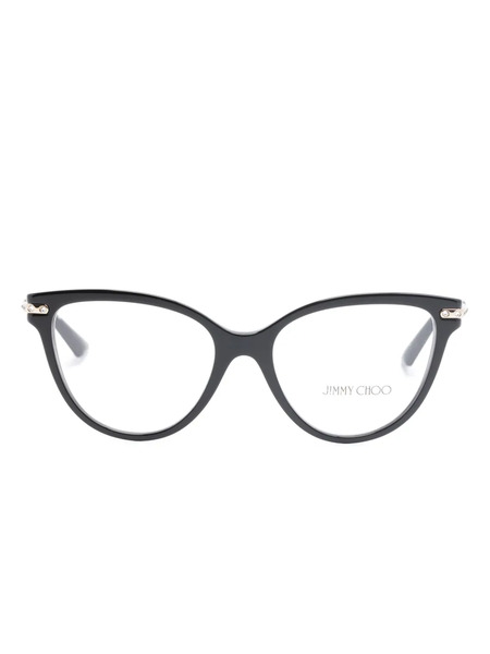  Jimmy Choo Eyewear Lunettes De Vue Jc3001b à Monture Papillon - Noir 