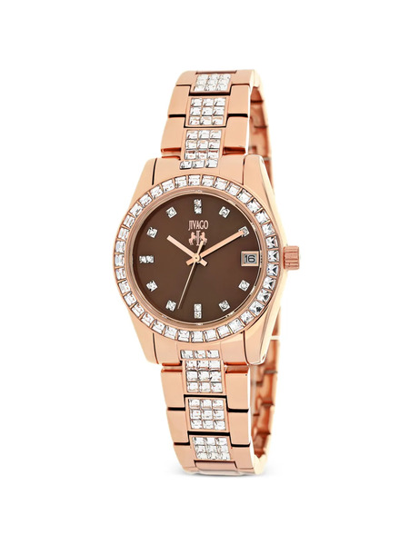  Jivago Montre Magnifique 30 Mm à Ornements En Cristal - Marron 