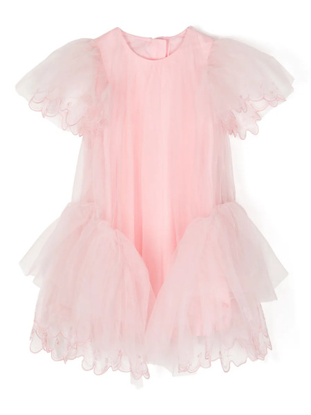  Jnby By Jnby Robe En Tulle Bordée De Dentelle - Rose 