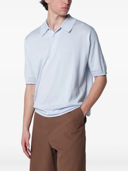  John Smedley Polo à Manches Courtes - Bleu 