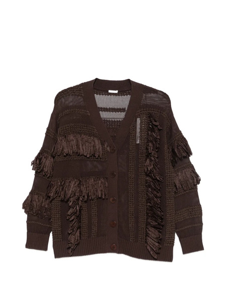  Joseph Cardigan Musa à Franges - Marron 