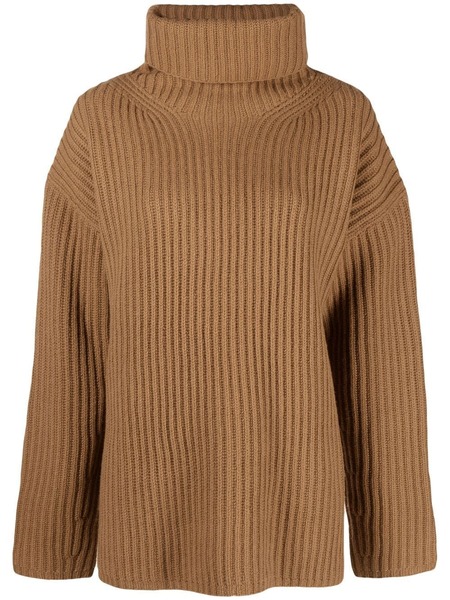  Joseph Pull Nervuré à Col Roulé - Marron 