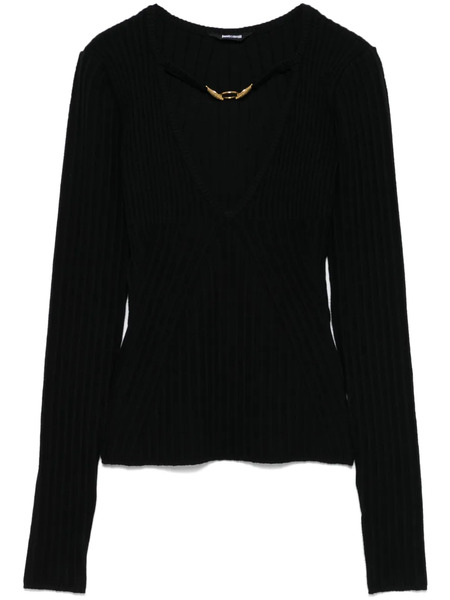  Just Cavalli Pull Nervuré - Noir 
