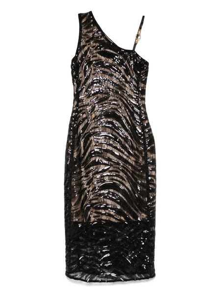  Just Cavalli Robe Mi-longue à Paillettes - Noir 