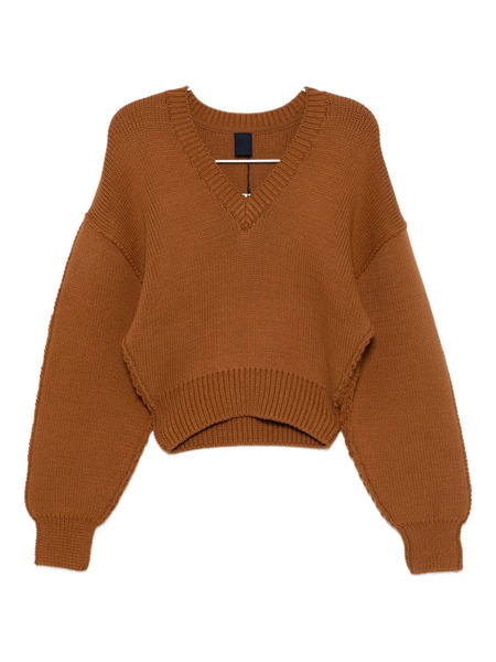  Juun.j Pull à Col V - Marron 