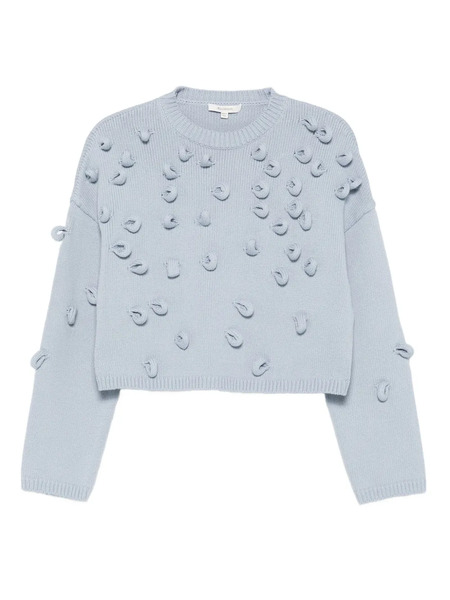  Jw Anderson Pull à Pompon Texturé - Bleu 