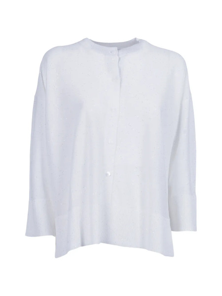  Kangra Pull Boutonné à Sequins - Blanc 
